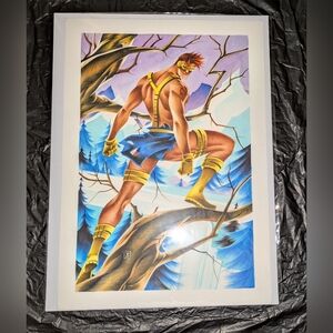 Thony Silas Large Marvel Comics Cyclops Original Art 16.5 x 23.5 in